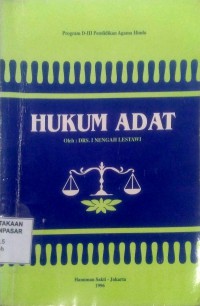 Image of Hukum Adat : program d-III pendidikan agama hindu